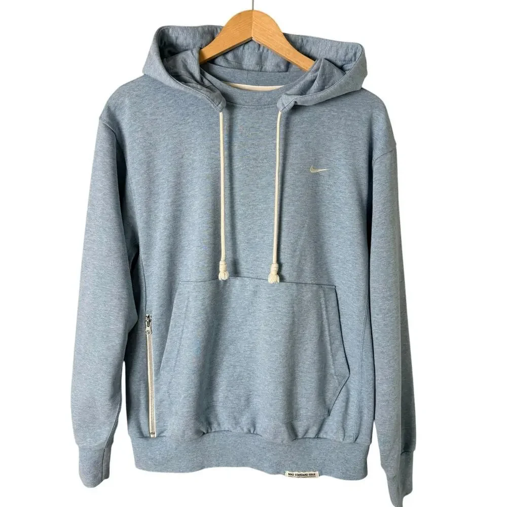 Nike Men Basketball Hoodie in Worn Blue Dri-Fit Pullover Sweatshirt, Size Small - Picture 1 of 13